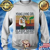 Young living girl classy sassy and a bit smart assy vintage retro s Sweater