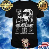 10 years of one direction 2010 2020 thank for the memories signatures shirt
