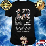 12 year of 2008 2020 son of anarchy thank for the memories signatures shirt