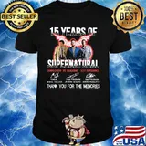 15 years of supernatural 2005 2020 15 seasons 327 episodes thank for the memories signatures shirt