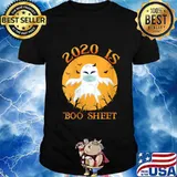 2020 Is Boo Sheet T-Shirt Ghost In Mask Funny Halloween Shirt