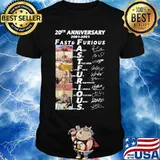 20th anniversary 2001 2021 fast and furious signatures shirt
