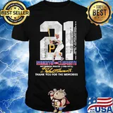 21 roberto clemente pittsburgh pirates 1955 1972 thank for the memories signatures shirt