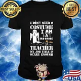3rd Grade Teacher Halloween Costume Scary Funny Boo T-Shirt