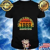 51 Years Of Being Awesome September 1969 Quarantine Birthday T-Shirt