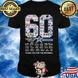 60 years of 1960 2020 dallas cowboys thank for the memories signatures shirt