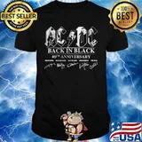 Acdc back in black 40th anniversary signatures shirt