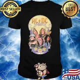 Acdc band members happy halloween moon shirt