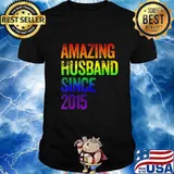 Amazing Gay Husband 2015 5 Years Wedding Anniversary LGBT T-Shirt