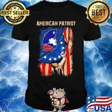 American new england patriot flag shirt