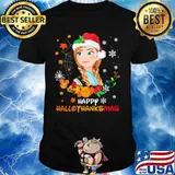 Anna happy hallothanksmas halloween thanksgiving christmas shirt