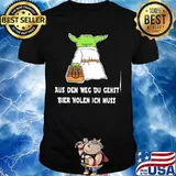 Baby yoda aus dem weg du gehst bier holen ich muss shirt