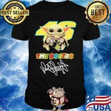 Baby yoda the doctor v46 valentino rossi signature shirt