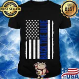 Back the Blue - Thin Blue Line Flag - Pro Police Support T-Shirt
