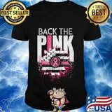 Back the pink american flag flower ribbon shirt
