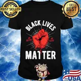 Black lives matter Heart BLM Pride Protest Fist Justice T-Shirt