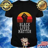Black Lives Matter Raised Fist Melanin African History Pride T-Shirt