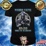 Black panther rip chadwick actor wakanda forever 1976 2020 thanks for the memories shirt