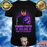 Black panther rip chadwick wakanda forever 1976 2020 thanks for the memories shirt