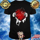 Blood inside deer heartbeat shirt