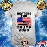 Boaters For Trump 2020 Election Boating Patriotic US Flag T-Shirt