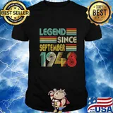 Born September 1948 Clothes 72 Years Old 72nd Birthday Gifts T-Shirt