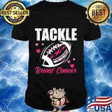 Breast Cancer Awareness Tackle Breast Cancer Football Gifts T-Shirt