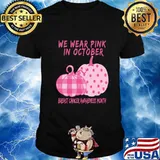 Breast Cancer Awareness We Wear Pink in October Pumpkins T-Shirt