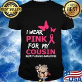 Breast Cancer I Wear Pink for my Cousin Heart Ribbon T-Shirt