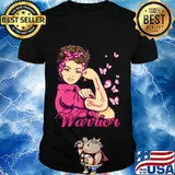 Breast Cancer Warrior Rosie Riveter Pink Ribbon Unbreakable T-Shirt