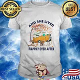 Camping german shepherd and she lived happily ever after shirt