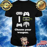 Choose Your Weapon Mens Boys Funny Gaming Video Gamer T-Shirt