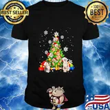 Christmas tree cat santa claws shirt