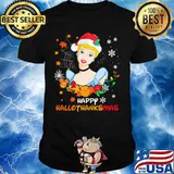 Cinderella happy hallothanksmas halloween thanksgiving christmas shirt
