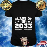 Class Of 2033 2020 Grow With Me Kindergarten Kids Boys Girls T-Shirt