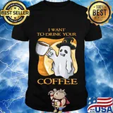 Coffee Halloween Funny Ghost Costume T-Shirt