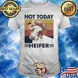 Cow Curlers Not today heifer vintage retro shirt