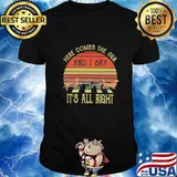 Dachshund here comes the sun and I say it's all right vintage retro shirt
