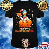 Daisy duck happy hallothanksmas halloween thanksgiving christmas shirt