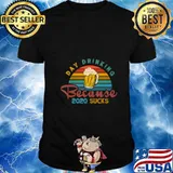 Day Drinking Because 2020 Sucks Funny Vintage Retro T-Shirt