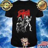 Death vader rock band black playing guitar shirt