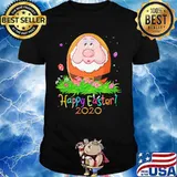 Dopey orange happy easter 2020 flowers shirt