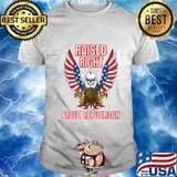 Eagle Skull USA American Flag Raised Right Proud Republican T-Shirt