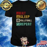 Eat Sleep Volleyball Repeat Funny Player Coach Fan Gift T-Shirt
