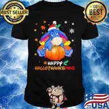 Eeyore donkey happy hallothanksmas halloween thanksgiving christmas shirt