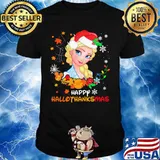 Elsa happy hallothanksmas halloween thanksgiving christmas shirt