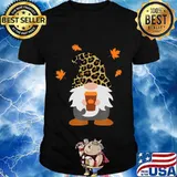 Fall Gnome with Pumpkin Spice Halloween Thanksgiving Cute T-Shirt