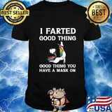 Farting Unicorn I Farted Funny Mask Shirt