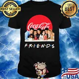 Friends characters coca cola logo shirt