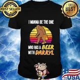 Funny Bigfoot - Wanna Have Beer With Darryl T-Shirt